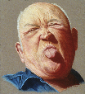 “Big Bad Leroy Brown” 2000. 17” x 17” Colored Pencil on Cotton Rag Mat. Collection of Dana Van Den Heuvel.  